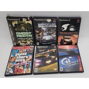 Sony Playstation 2 PS2 Games Bundle Lot Of 6 Vice City Ghost Recon CDs